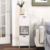 Bathroom Floor Cabinet Wooden Storage Cupboard Freestanding 2 Removable Drawers