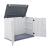 Garden Outside Double Bin Tools Shed Lockable Resin Storage Box Sheds 130x75cm