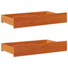Bed Frame with Drawers Wax Brown 120x200 Solid Wood Pine M8C9