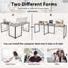L-Shaped Corner Computer Desk Reversible Study Writing Desk 2-Person Workstation