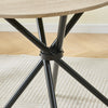 Round Dining Room Table and Folding Chairs Set of 4 for Small Space