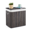 Mondeer 150L Bamboo Laundry Basket with Lid Foldable Washing Clothes Bin Hamper