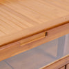 Bamboo Shoe Storage Cabinet Rack Stand Cupboard Clear Doors Hallway Tidy Unit UK