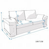 Upholstered Fabric 2 3 Seater Sofa Suite Couch Settee Set Padded Seat Furniture