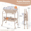 Baby Changing Table Portable Folding Infant Nursery Diaper Station with Bathtub