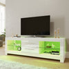 LED Living Room Set High Gloss TV Stand Display Cabinet White Cupboard Storage