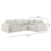 Dusk Brooklyn Small Right Hand L-Shape Sofa Ivory RRP £1999