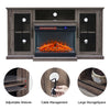 Electric Fireplace Set w/ TV Stand Fire Log Stove Unit Cabinet 3 Color LED Flame