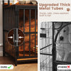 Indoor Pet Furniture Dog House Dog Crate Furniture w/Storage Shelves-Coffee
