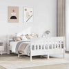Bed Frame with Headboard White 160x200 Solid Wood Pine F1W9