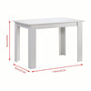 Modern White Dining Table for 2-4 Small Space Wooden Kitchen Table Writing Table