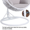 Garden Swing Chair Hanging Egg Chair Patio Hammock Chair w/ Stand Indoor Outdoor