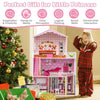 Wooden Dolls House Large 3-Storey Dollhouse with Simulated Rooms DIY Playhouse