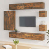 8 Piece TV Cabinet Set Smoked Oak Engineered Wood vidaXL