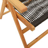 Reclining Garden Chairs 4 pcs Black Solid Wood Acacia K9P8