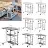 Folding OverBed Table Tray Adjustable Mobility Aid Chair PC Laptop Storage Shelf