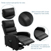 Electric Power Lift Recliner Vibration Massage Upholstered Reclining Chair Black