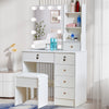 Hollywood White Makeup Dressing Table Stool Set Dresser Desk Mirror 10 LED Bulbs