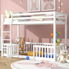Bunk Beds Kids Children High Sleeper Single 3ft Bed Frame Solid Pine Wood White