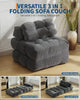 Folding Sofa Bed Sleeper Chair Convertible Single Lounger Chair with Pillow