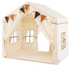 Kids Play Tent 3-4 Kids Large Play Tent House w/2 Opening Doors-Beige