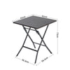 Set of 5 Wood Grain Effect Table&Chairs Outdoor Garden Bistro BBQ Furniture Set