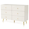 Cabinet Chest of Drawers with 6 Drawers for Living Room Bedroom Home Storage