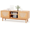 Costway TV Stand for 55-Inch TVs Mid Century Modern Entertainment Center