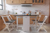 Dining Table and 4 Chairs Set Folding Drop Leaf Butterfly Kitchen DS16 Grey