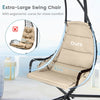 Hanging Chair with Stand Indoor Outdoor Hammock Swing Chair w/Large Padded Seat