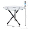 Muti Types Dining Table Kitchen Room Glass Top Metal Frame Table Desk Only Table