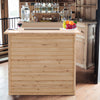 Rustic Pine Wooden Garden Mini Bar Home Drinks Bar Counter Table Reception Desk