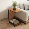 C Shaped Side Table for Sofa Coffee End Tables Bedside Tables with Storage Bag