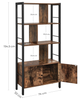 Large Industrial Bookcase Vintage Storage Unit Rustic Metal Cabinet Tall Display