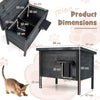 Weatherproof Wooden Outside Condo Feral Cat House w/ Foam Insulated