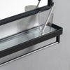 Rectangle Bathroom Mirror w/ Makeup shelf Wall Mounted Metal Frame Black 40x60cm