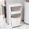 Rolling Laundry Sorter Cart Washing Basket Clothes Hamper Storage Bin On Wheels