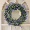 Artificial Lavender Wreath Spring Flower Wreath for Front Door Garden Wall
