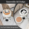 Height Adjustable Dining Chair 360-Degree Swivel Bar Stool Vanity Stool-White