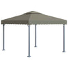 Gazebo with LED String Lights 300x300 cm Taupe Aluminium vidaXL