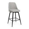 Habitat Huck Fabric Counter Bar Stool Grey Swivel Footrest Modern Design