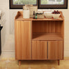 3 Doors Storage Cabinet Wooden Cupboard Buffet Sideboard With 4 Tiers Shelves