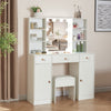 Vanity Makeup Table Dressing Desk Set 10 LED Lighted Mirror w/ Stool for Bedroom