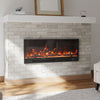 46'' Insert/ Wall Mount LED Fireplace Electric Inset Fire Media W/ Standing Feet