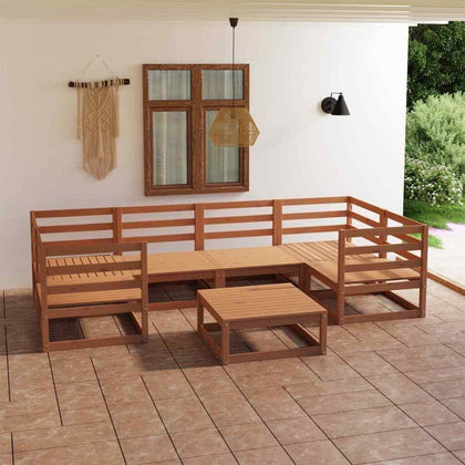 7 Piece Garden Lounge Set Solid Pinewood vidaXL