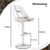 Modern Swivel Bar Chairs Adjustable Barstools Island Dining Chairs-White