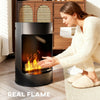 22" Bioethanol Fireplace Stove, Ethanol Fire Burner, Black