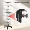 70 Hook Floor Stand 7 Rotating Tiers in Chrome Retail Shop Display 160cm Black
