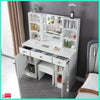Vanity Dressing Table Makeup Desk Set with Stool Storage Cabinet + LED Mirror