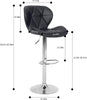 2x Bar Stools Gas Lift Swivel Stools Home Breakfast Pub Counter Chair PU Leather
